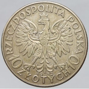 Polsko. 10 Zl. 1932 b.zn. Parch.-120b