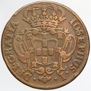 Portugalsko. Josef I. (1750-77). X reis 1757 (IOSEPHUS). KM-243.1. n. hry