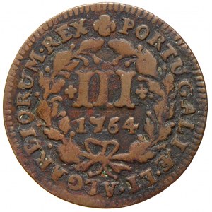 Portugalsko. III reis 1764 (JOSEPHUS). KM-241.1