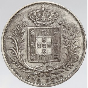 Portugalsko. Ludvík I. (1861-89). 500 reis 1888. KM-509