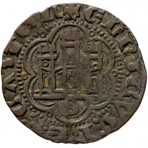 Španělsko - Toledo. Enricus III. (1390-1406). AE blanca b.l.