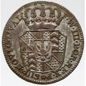 Švýcarsko - Neuchatel. Fridrich Vilém III. (1797-1805). 2 krejcar (½ batzen) 1800. HMZ 2-717