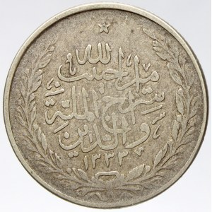 Afghánistán. Habibullah (1901-19). 1 rupie AH 1333 (1914). KM-853