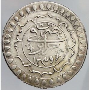 Alžírsko. Mahmud II. (1808-39). Ag 2 budju AH 1239. KM-75
