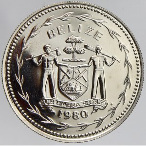 Belize. 1 dollar 1980. KM-43 (raženo jen 920 ks)
