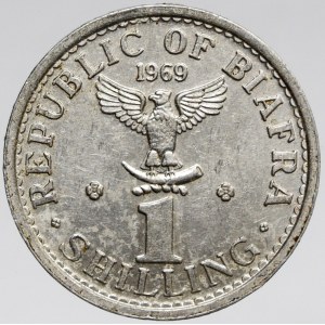 Biafra. 1 shilling 1969. KM-2. kor.