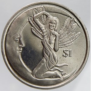 Britské Panenské Ostrovy. CuNi 1 dollar 2012 bohyně Juno. KM-nové