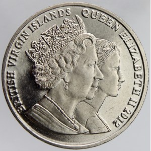 Britské Panenské Ostrovy. CuNi 1 dollar 2012 bohyně Juno. KM-nové