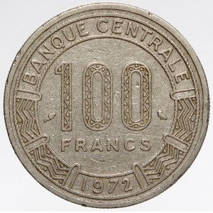Čad. 100 frank 1972. KM-2