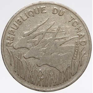 Čad. 100 frank 1972. KM-2