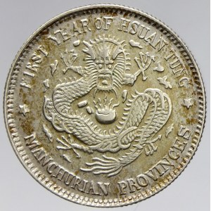 Čína - Manchurian. 20 cent r. 1 (1909). KM-Y-213.1