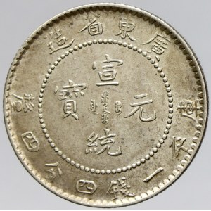 Čína - Kwang Tung. 20 cent b.l. (1909-11). KM-Y-205