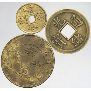 Čína - Kwang Tung. 2x 1 cash, 1 cent, blíže neurčené