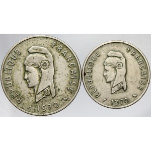Francouzské území Affarů a Issů. 50 frank 1970, 100 frank 1970. KM-18, 19