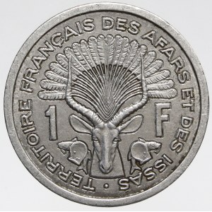 Francouzské území Affarů a Issů. 1 frank 1972. KM-16