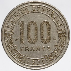 Gabun. 100 frank 1971. KM-12