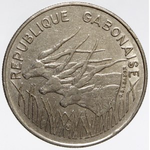 Gabun. 100 frank 1971. KM-12