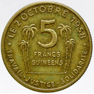 Guinea. 5 frank 1959. KM-1