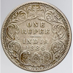 Indie - Britská. 1 rupie 1886