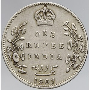 Indie - Britská. 1 rupie 1907