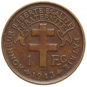 Kamerun. 1 frank 1943. KM-5