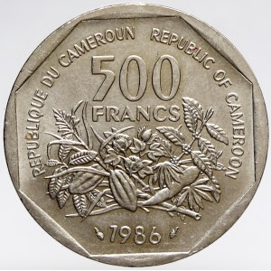 Kamerun. 500 frank 1986. KM-23