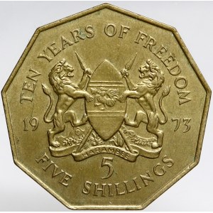 Keňa. 5 shilling 1973. KM-16