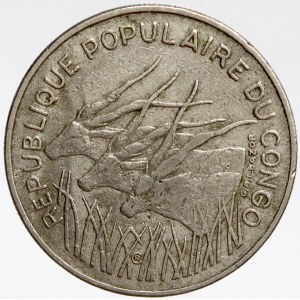 Kongo. 100 frank 1972. KM-1