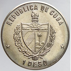 Kuba. 1 peso 1977. KM-186 (raženo jen 3000 ks)