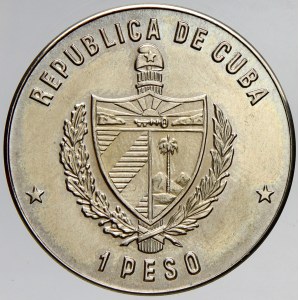 Kuba. 1 peso 1977. KM-187 (raženo jen 3000 ks)