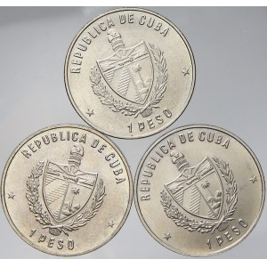 Kuba. 1 peso 1981. KM-66, 67, 68