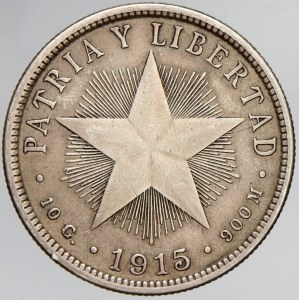 Kuba. 40 centavos 1915. KM-14.3