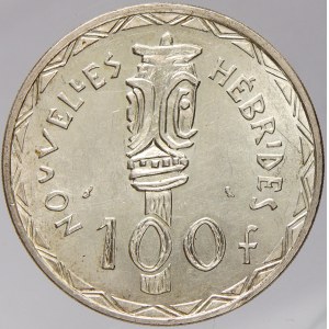 Nové Hebridy. 100 Fr. 1966. KM-1