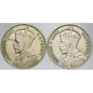 Nový Zéland. ½ crown 1933, 1934. KM-5