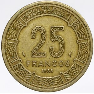 Rovníková Guinea. 25 francos 1985. KM-60