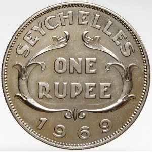 Seychely. 1 rupie 19369. KM-13