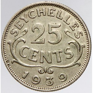 Seychely. ¼ rupie 1938. KM-2