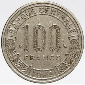 Středoafrická republika. 100 Fr. 1972. KM-6