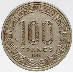 Středoafrická republika. 100 Fr. 1988. KM-7