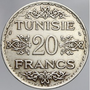Tunisko. 20 Fr. 1934. KM-263
