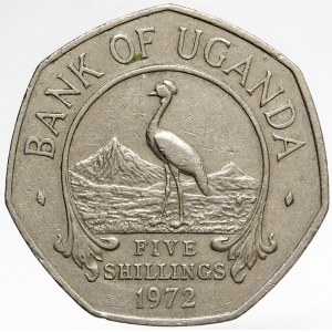 Uganda. 5 shilling 1972. KM-18