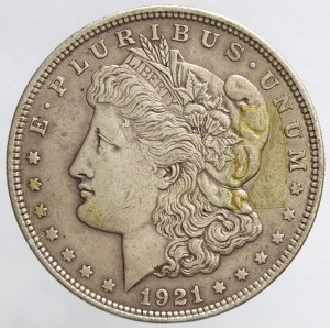 USA. 1 dollar 1921 Morgan. KM-110. skvrnky