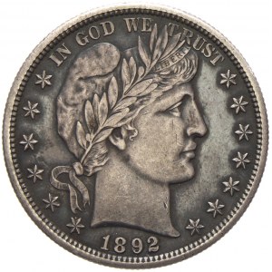 USA. ½ dollar 1892 S. KM-116. patina