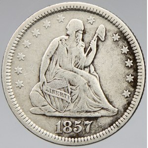 USA. ¼ dollar 1857
