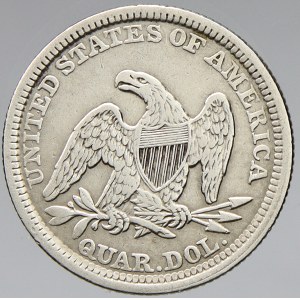 USA. ¼ dollar 1857
