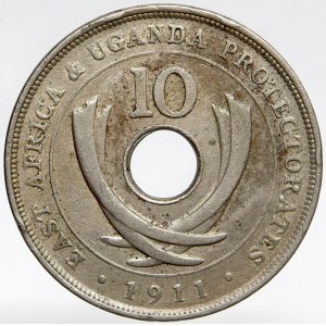 Východní Afrika a protektorát Uganda. 10 c. 1911. KM-8