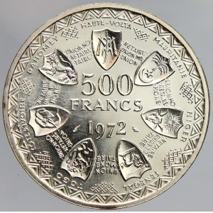 Západoafrické státy. 500 frank 1972. KM-7