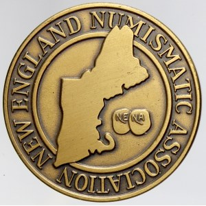 USA.  New England Numismatic Assoc. XXVII. num. konference Connecticut b.l. (1971). Bronz 30,7 mm