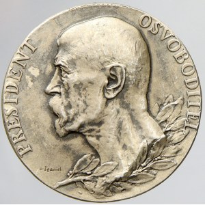 T. G. Masaryk - in memoriam 1937. Portrét, opis / plačící postava, opis a římské datum. Ag 0.987 (14,42 g...
