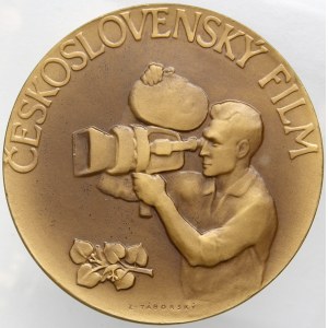 Československý film b.l. Kameraman, opis. Sign. Táborský. Jednostr. bronz 70 mm + bronz...
